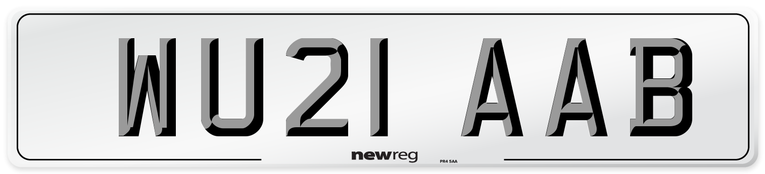 WU21 AAB Number Plate from New Reg